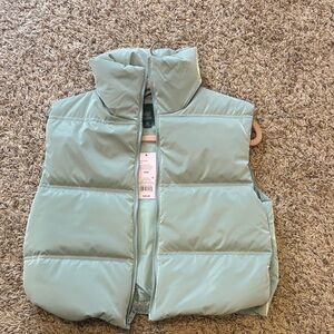 Kids Light Green Puffer Vest